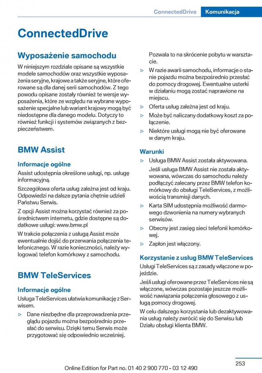 BMW 6 F13 Coupe instrukcja obslugi / page 253