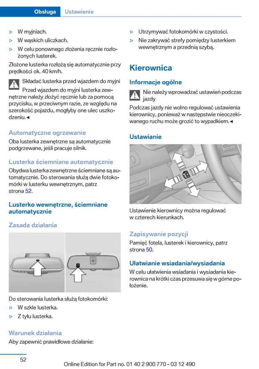 BMW 6 F13 Coupe instrukcja obslugi / page 52