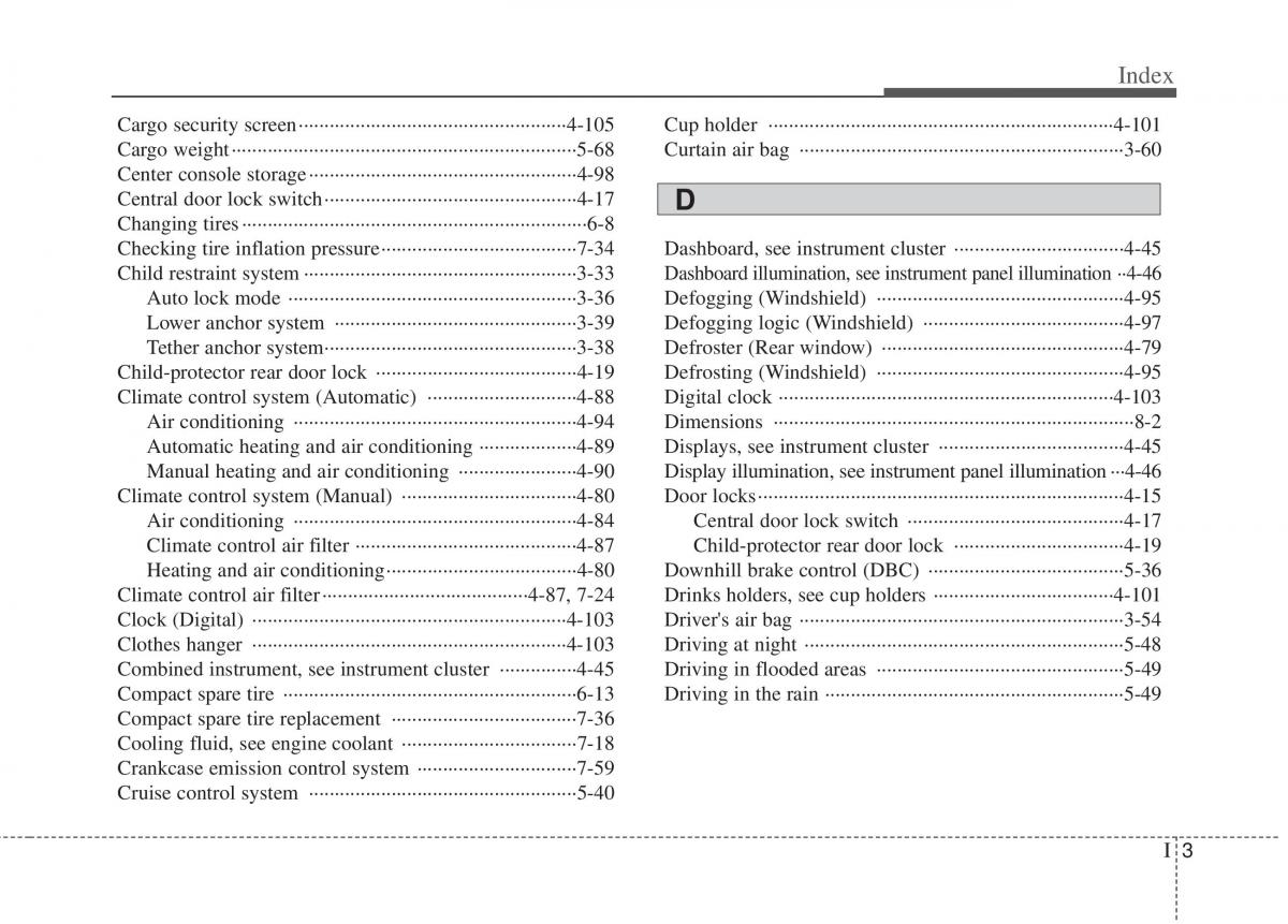 manual  Kia Sportage III 3 owners manual / page 6