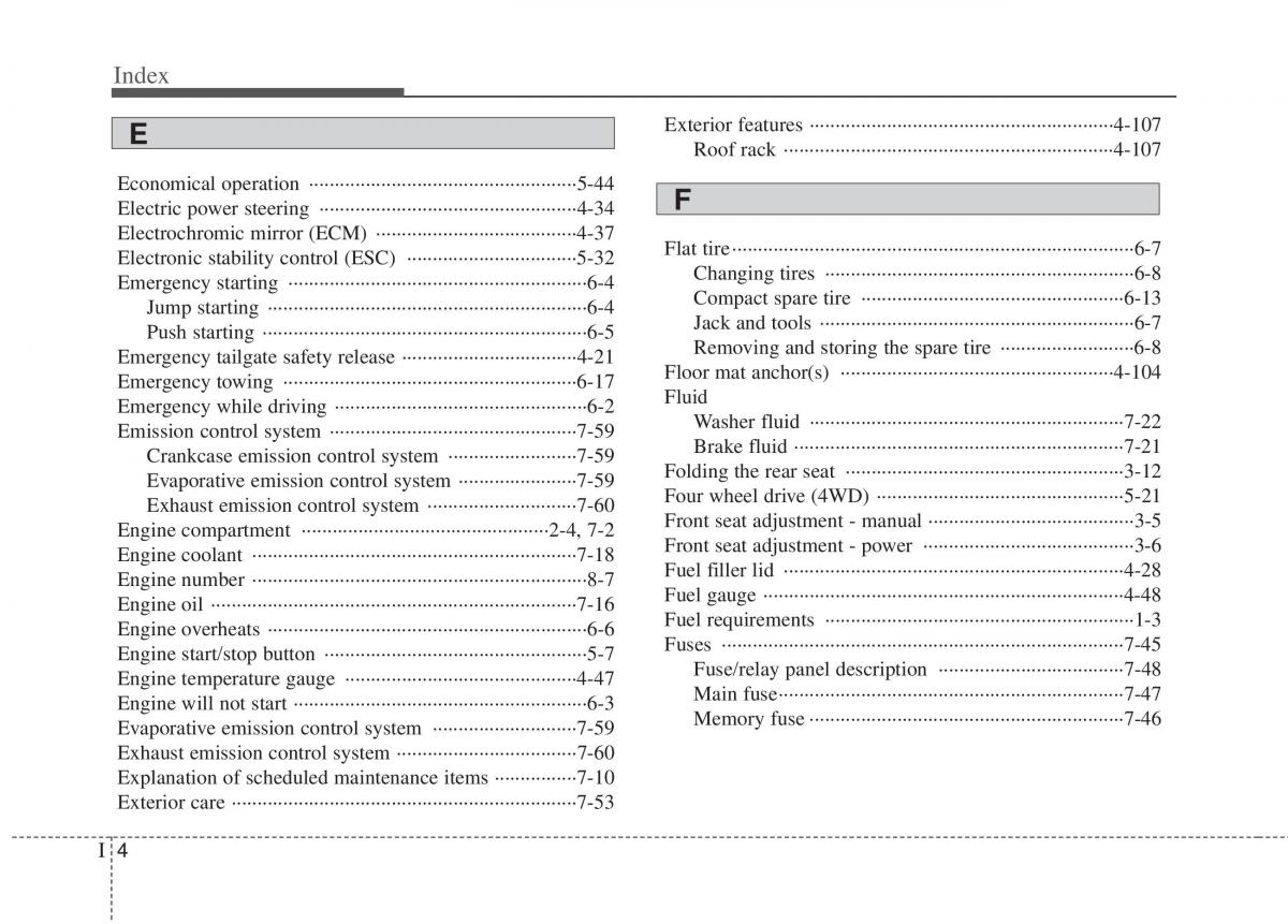 manual  Kia Sportage III 3 owners manual / page 7