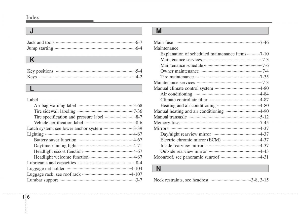 manual  Kia Sportage III 3 owners manual / page 9