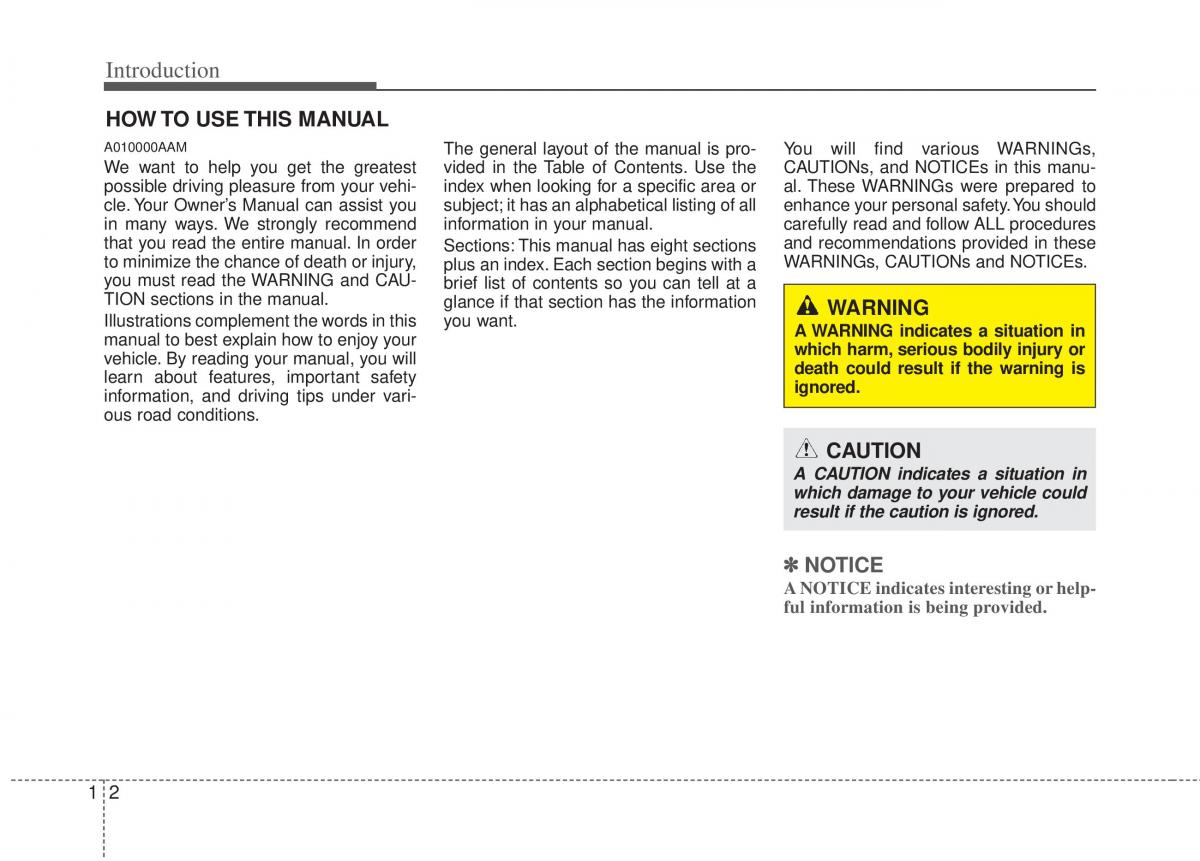 manual  Kia Sportage III 3 owners manual / page 14