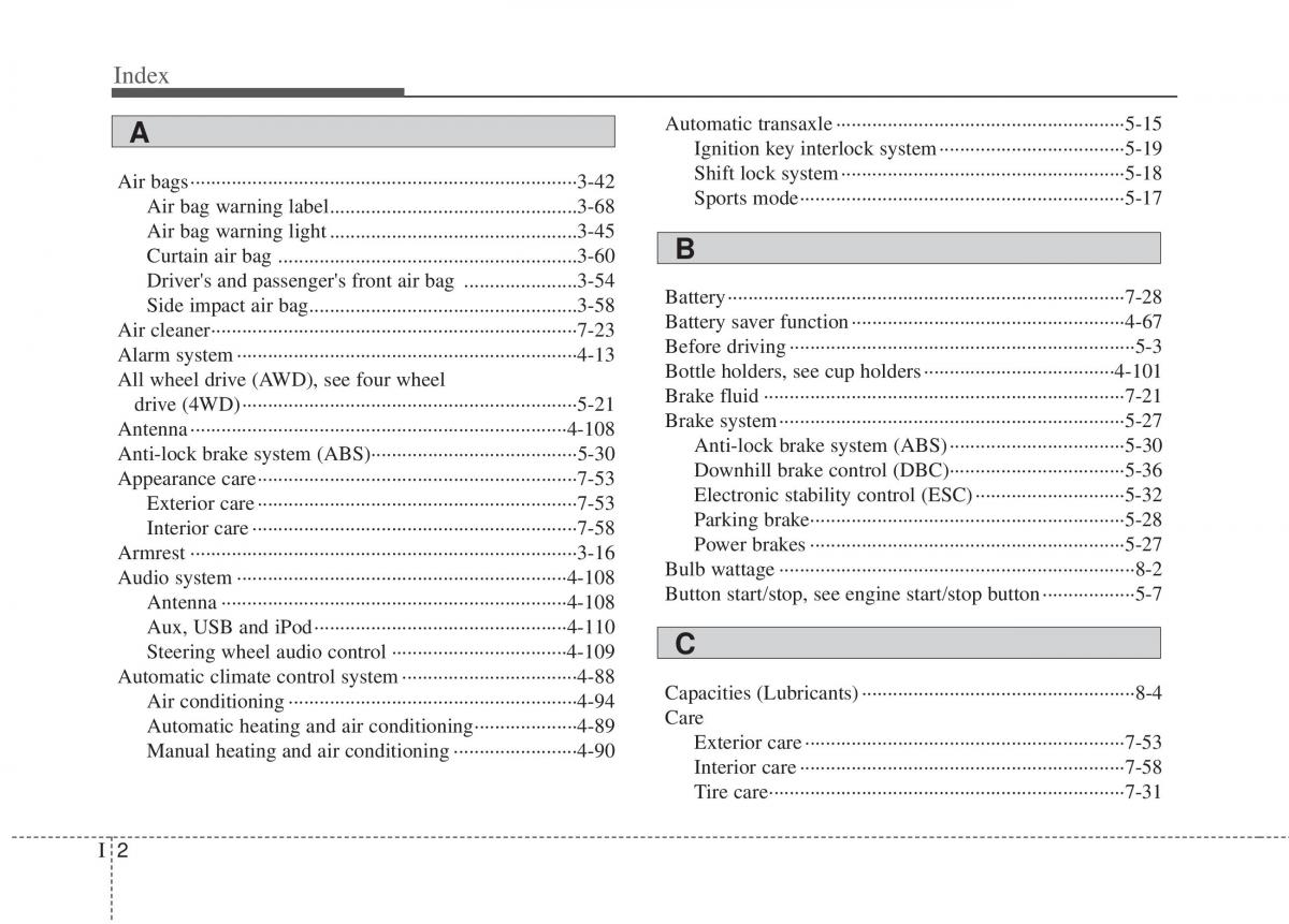 manual  Kia Sportage III 3 owners manual / page 5