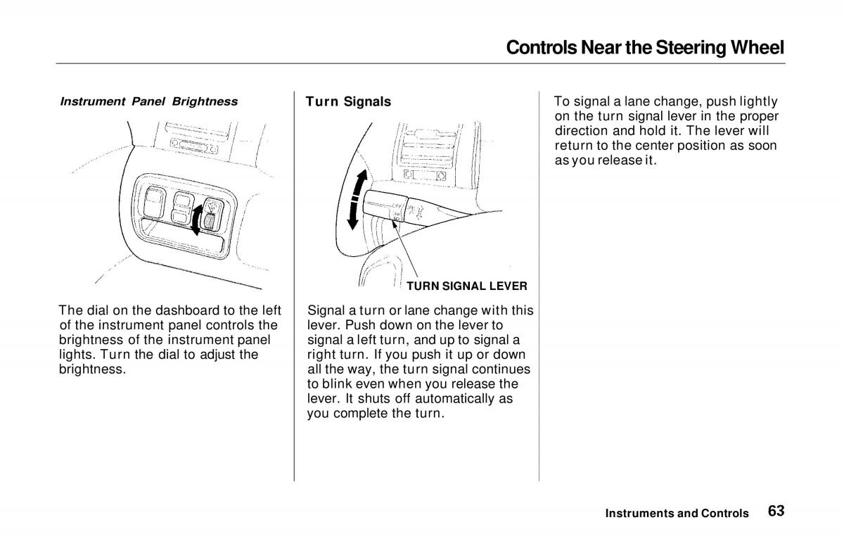Honda Prelude V 5 owners manual / page 64