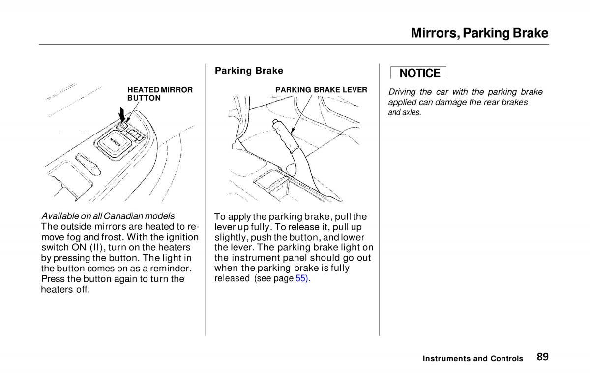 Honda Prelude V 5 owners manual / page 90