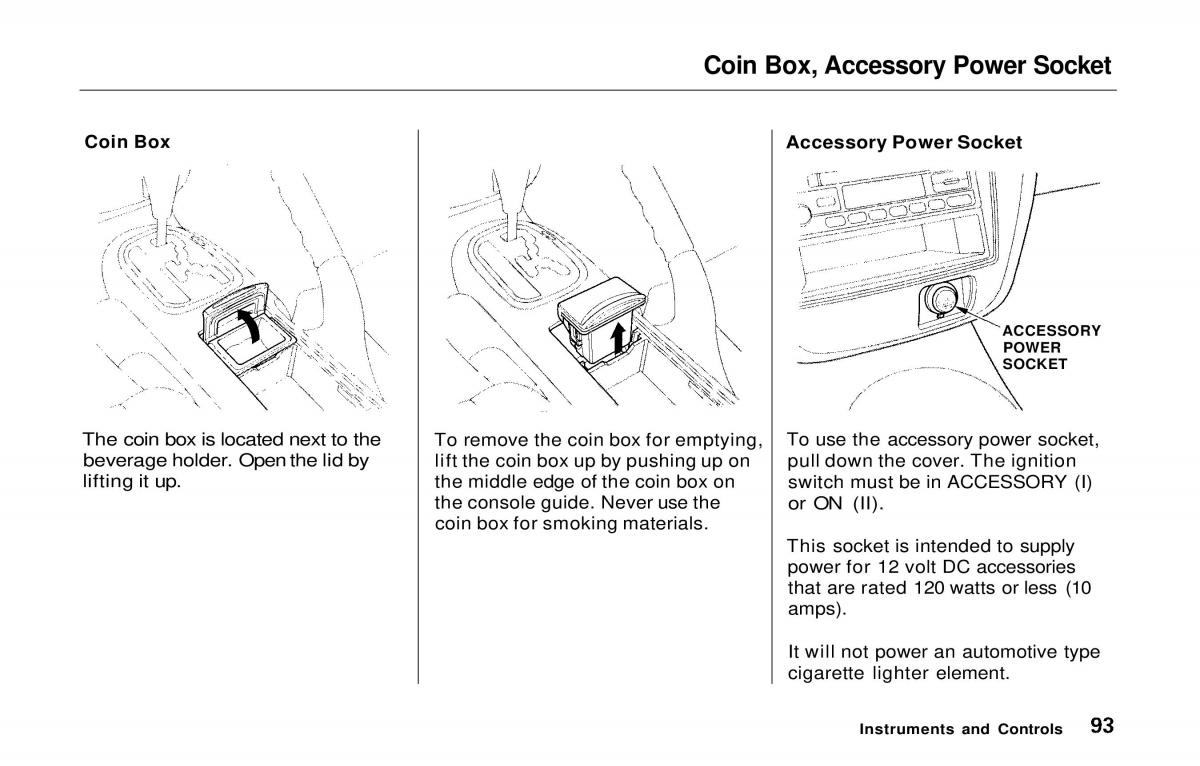Honda Prelude V 5 owners manual / page 94