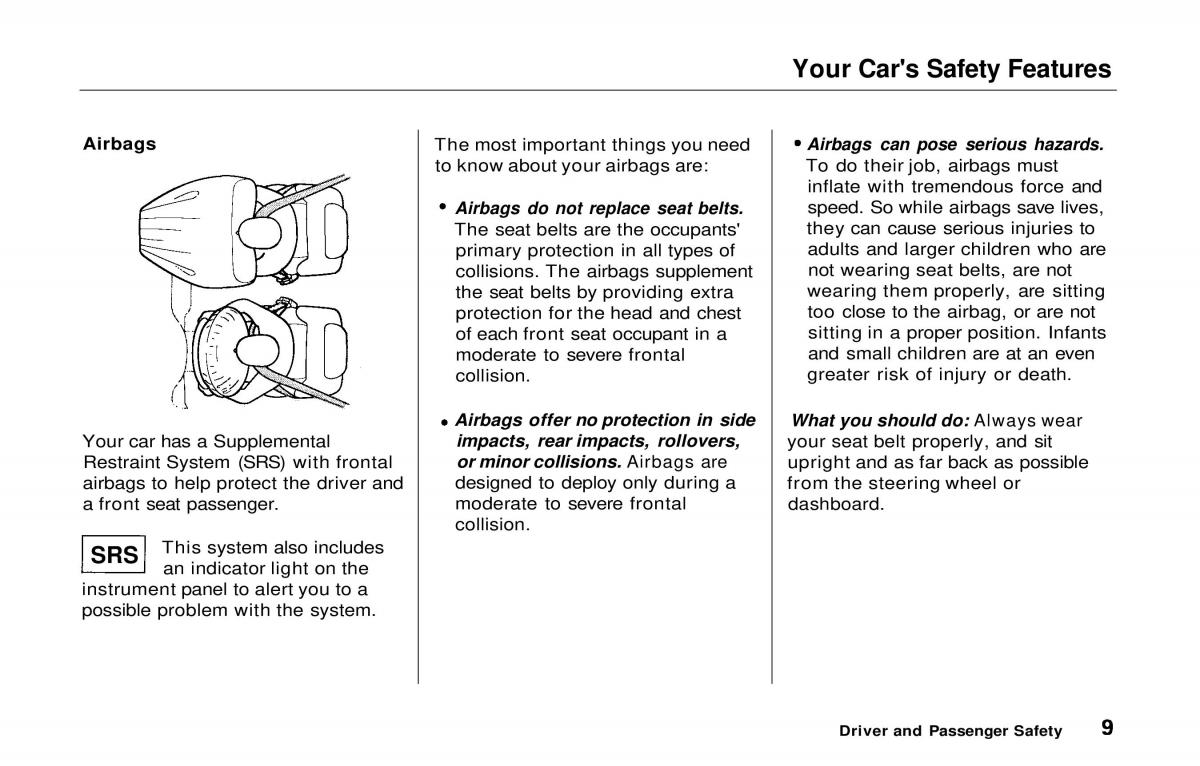 manual  Honda Prelude V 5 owners manual / page 10