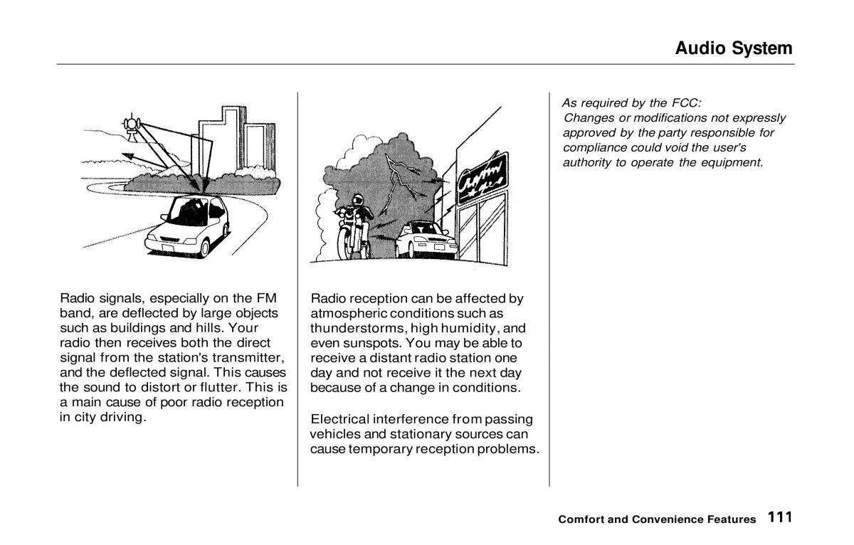 Honda Prelude V 5 owners manual / page 111