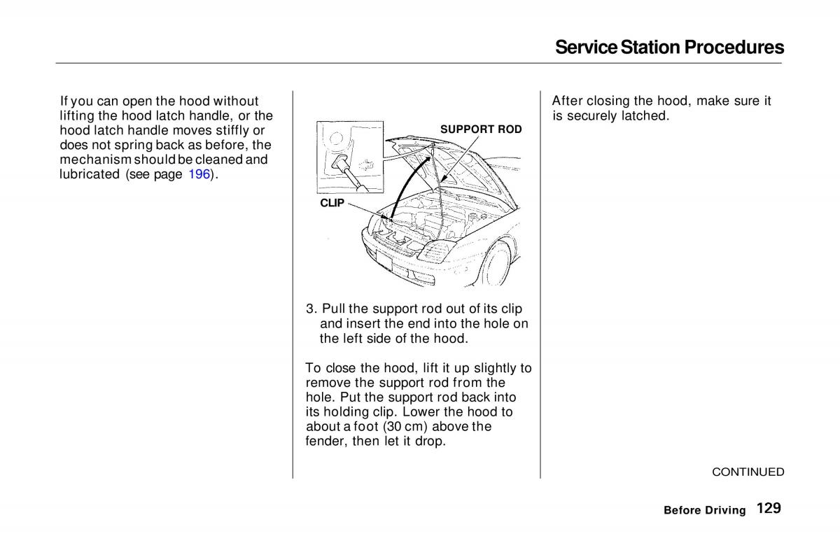Honda Prelude V 5 owners manual / page 128