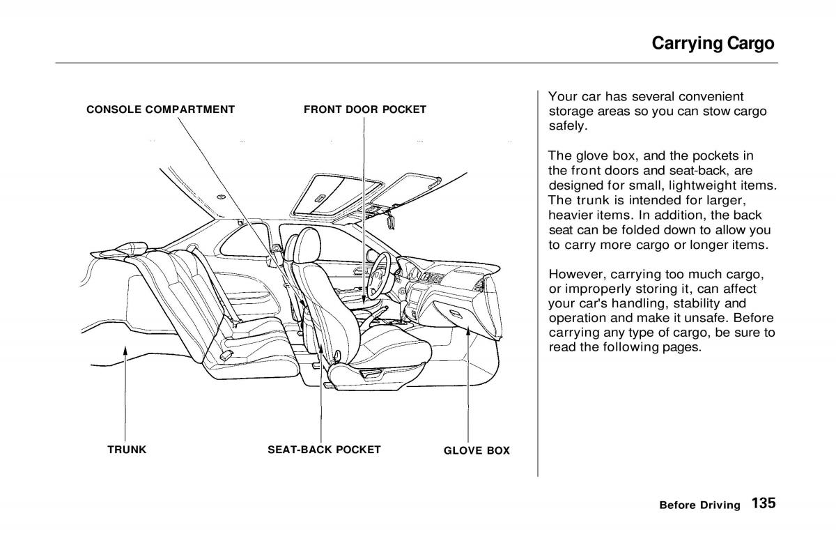 Honda Prelude V 5 owners manual / page 134