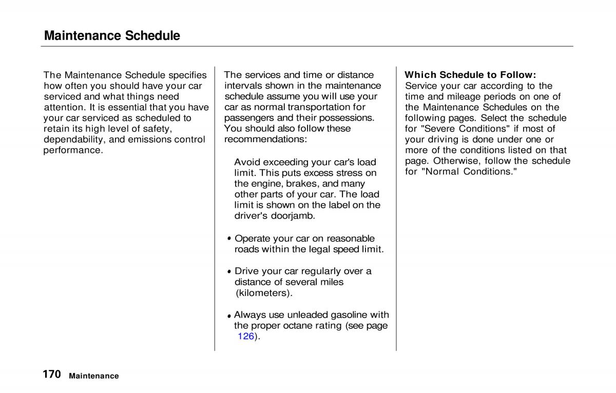 Honda Prelude V 5 owners manual / page 167