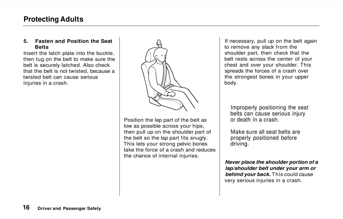 Honda Prelude V 5 owners manual / page 17