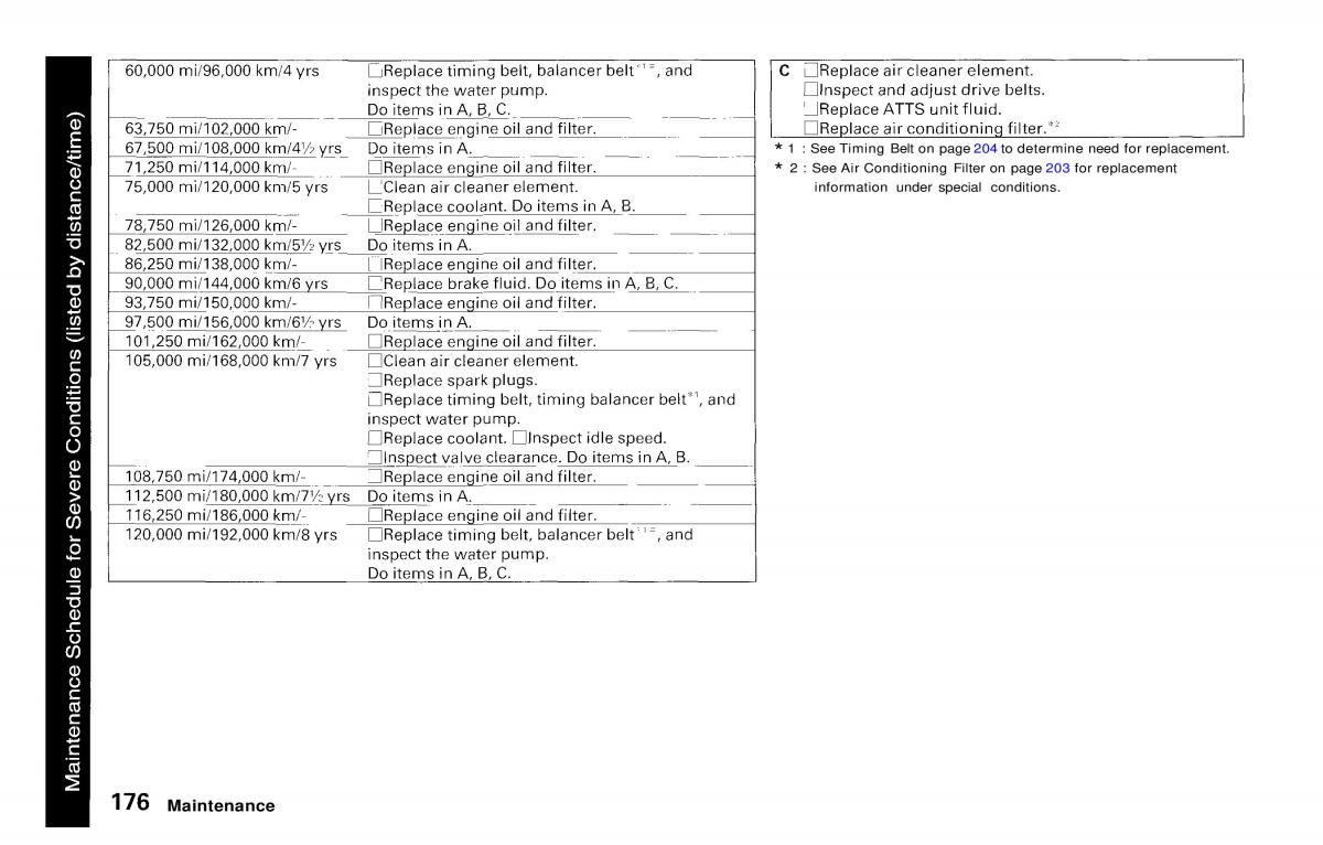Honda Prelude V 5 owners manual / page 173