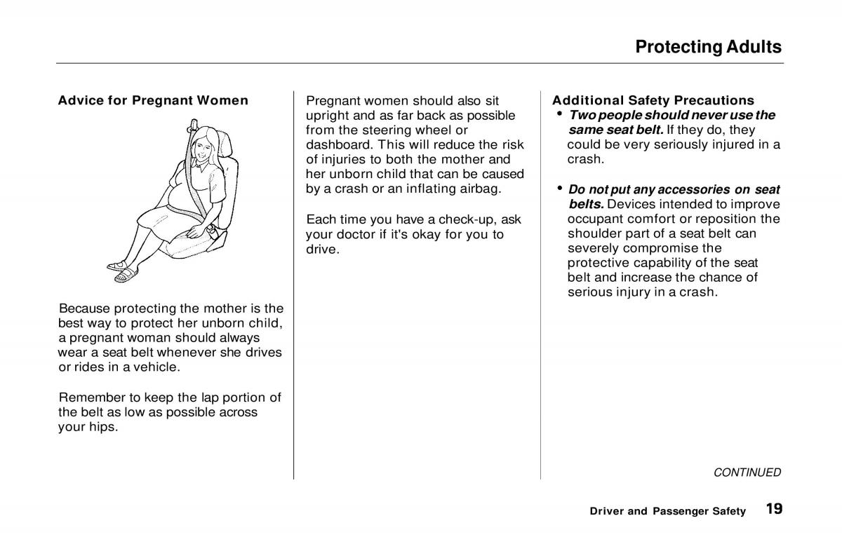 Honda Prelude V 5 owners manual / page 20