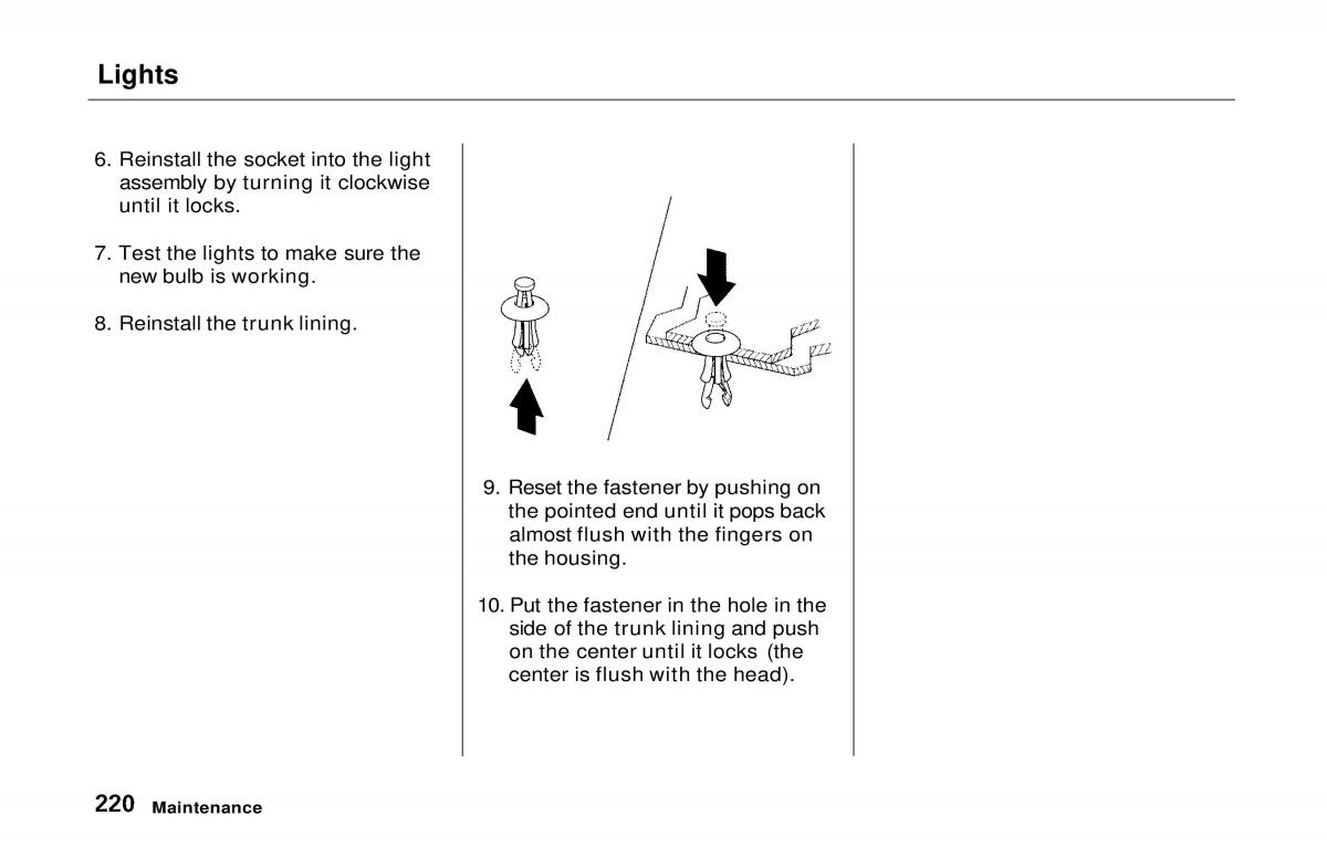 Honda Prelude V 5 owners manual / page 217