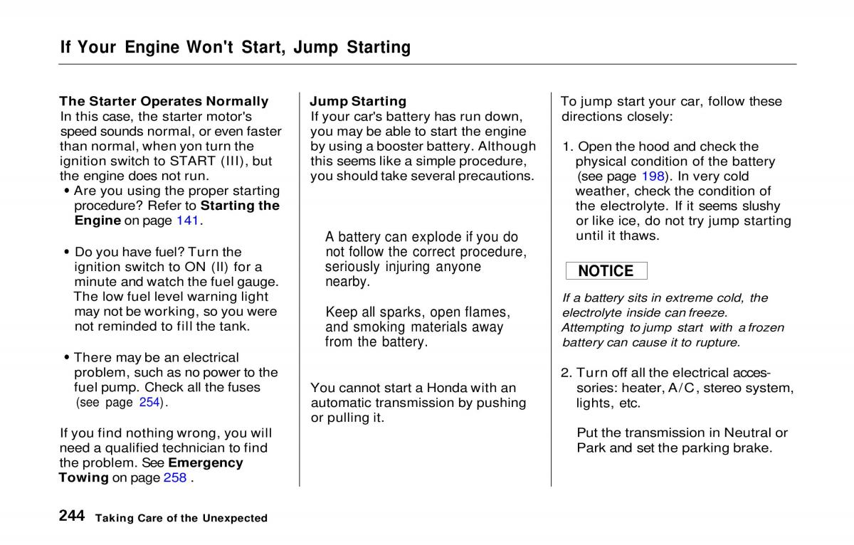 Honda Prelude V 5 owners manual / page 239