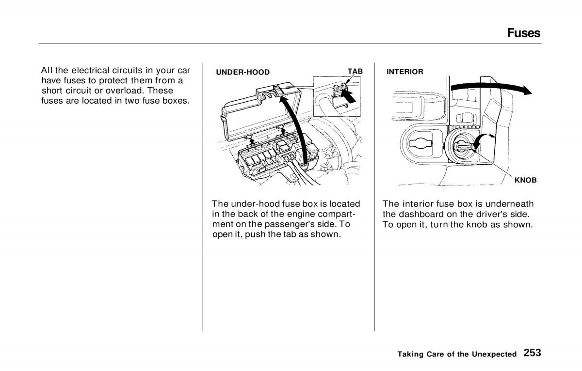 Honda Prelude V 5 owners manual / page 248
