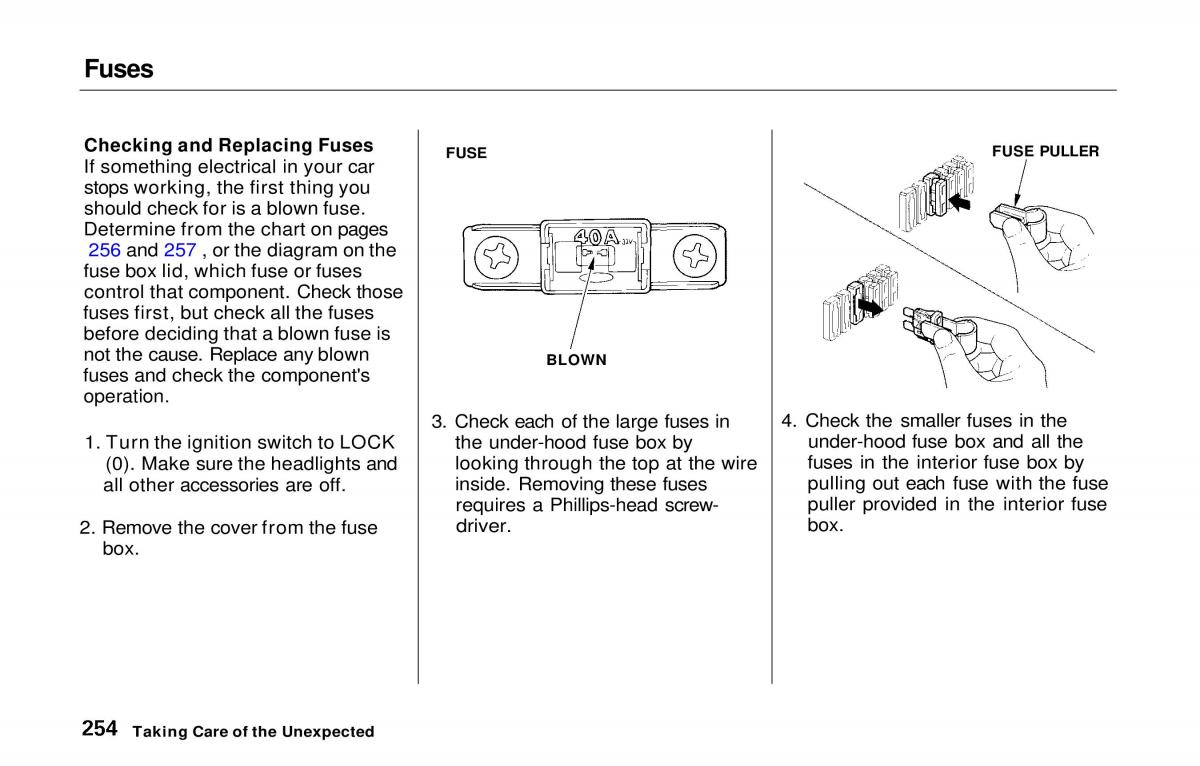 Honda Prelude V 5 owners manual / page 249