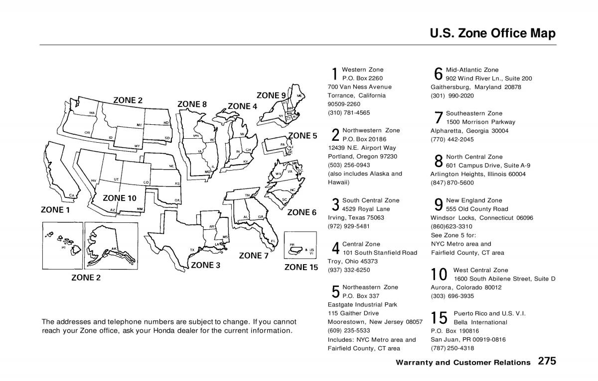 Honda Prelude V 5 owners manual / page 269