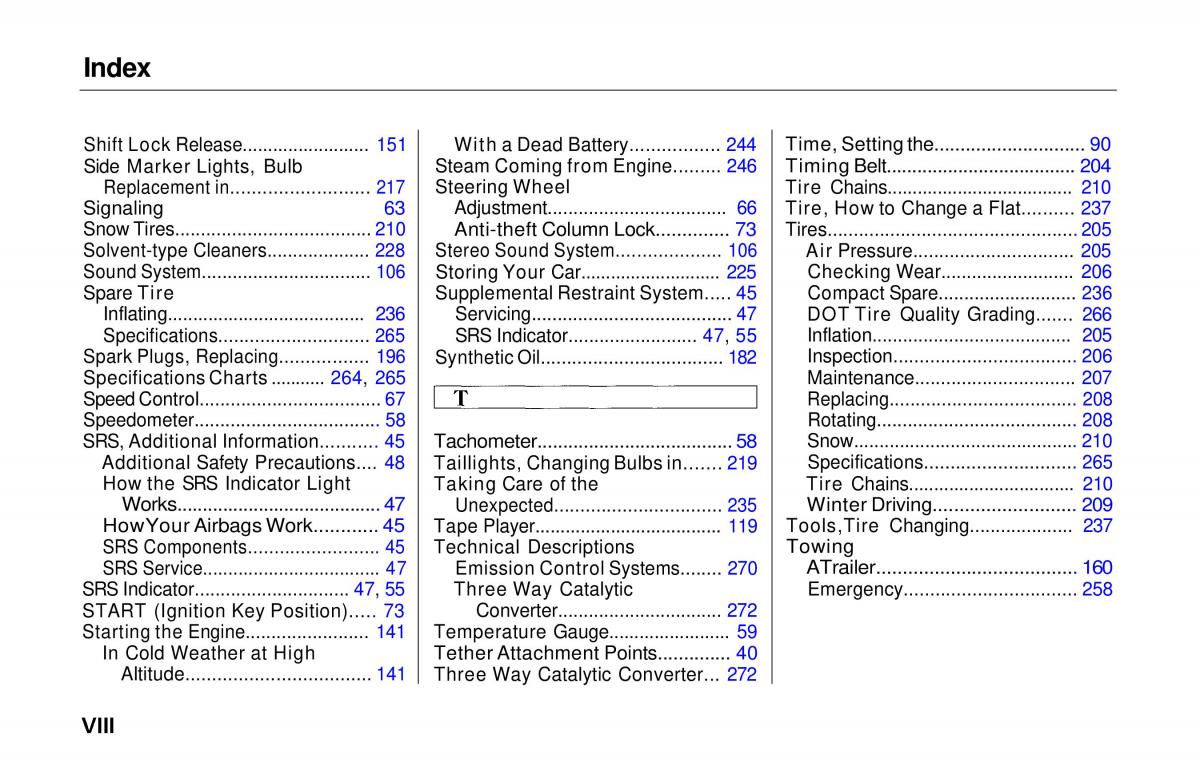 manual  Honda Prelude V 5 owners manual / page 282