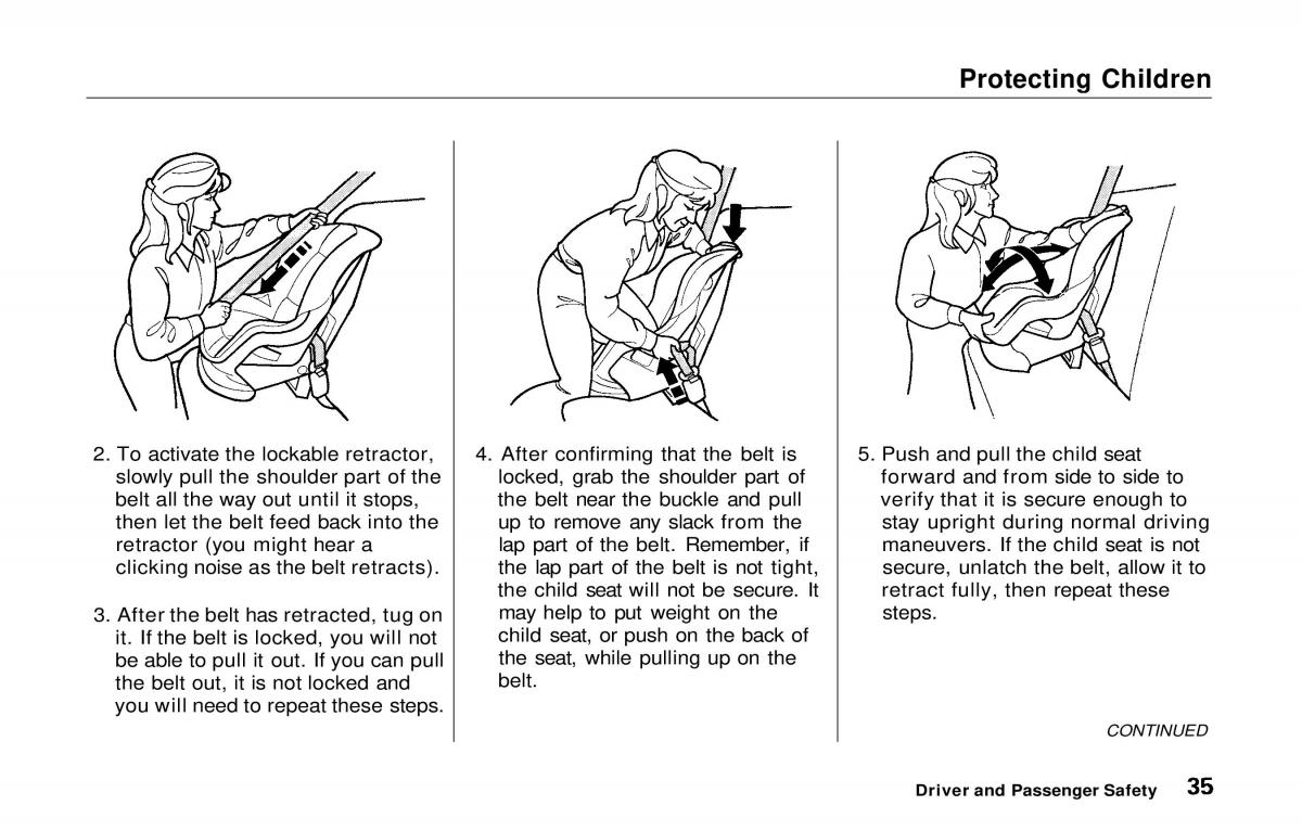 Honda Prelude V 5 owners manual / page 36