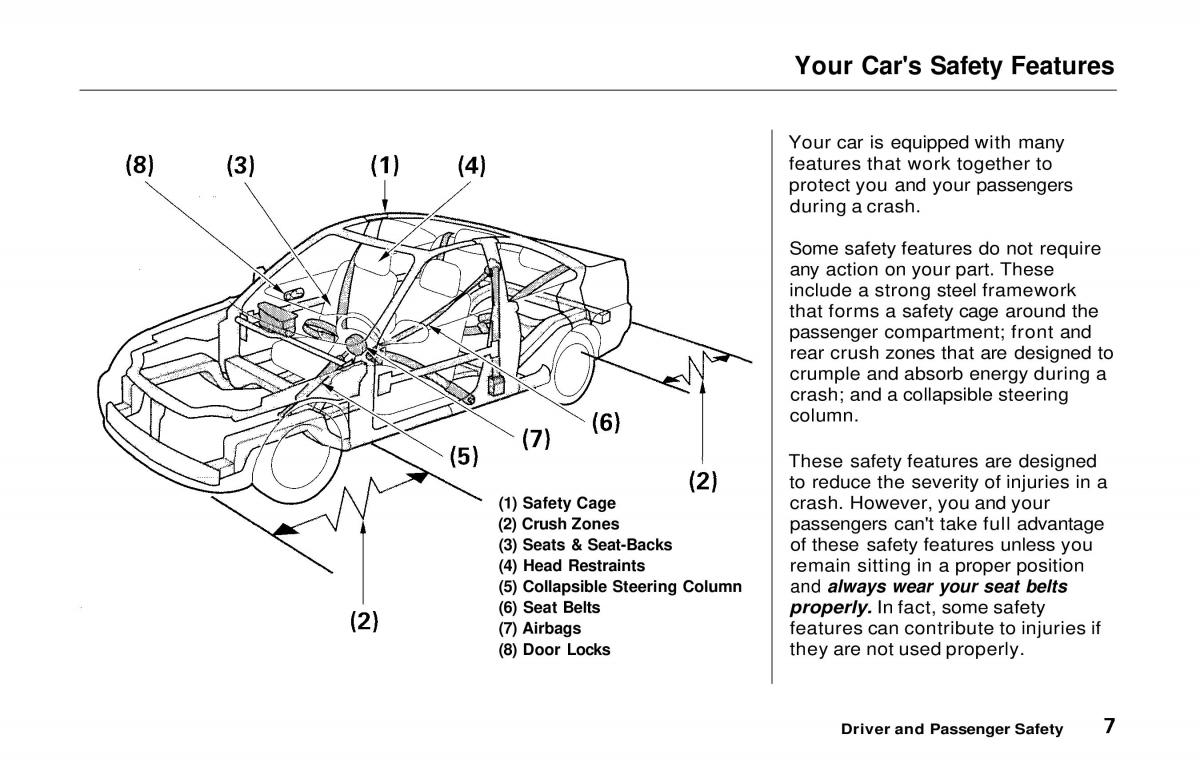 Honda Prelude V 5 owners manual / page 8