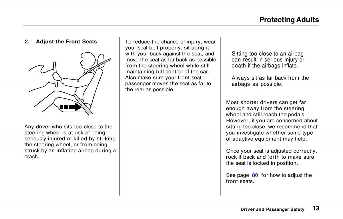 Honda Prelude V 5 owners manual / page 14