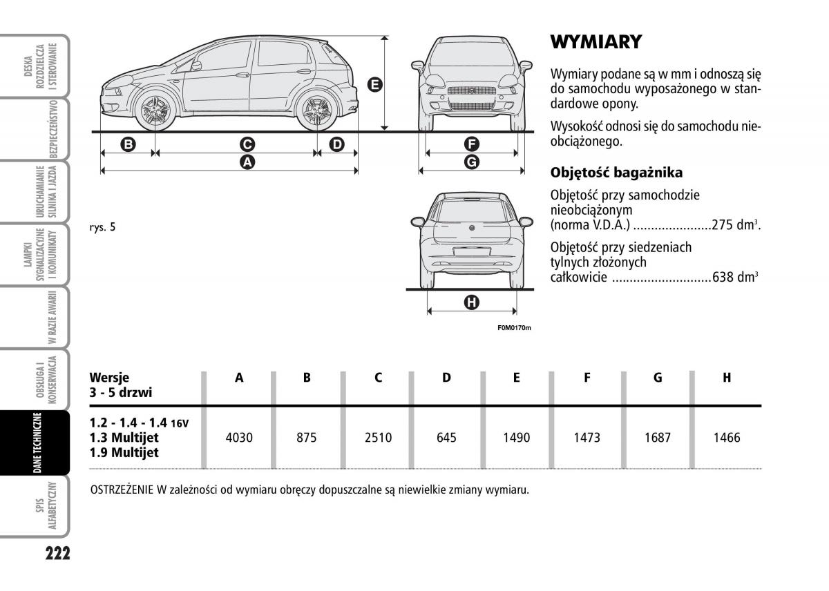 Fiat Grande Punto III 3 instrukcja obslugi / page 224
