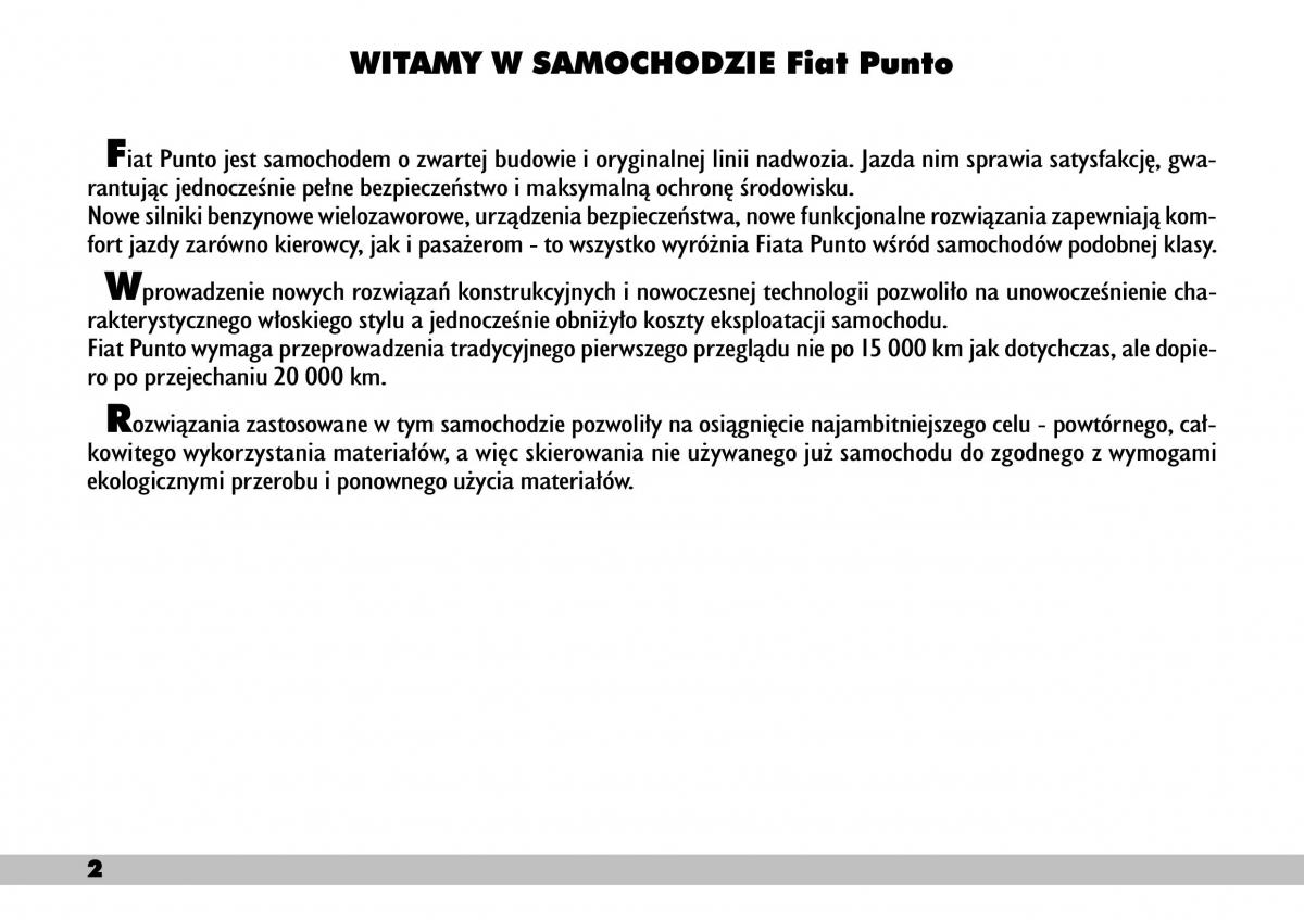 Fiat Punto II 2 instrukcja obslugi / page 6