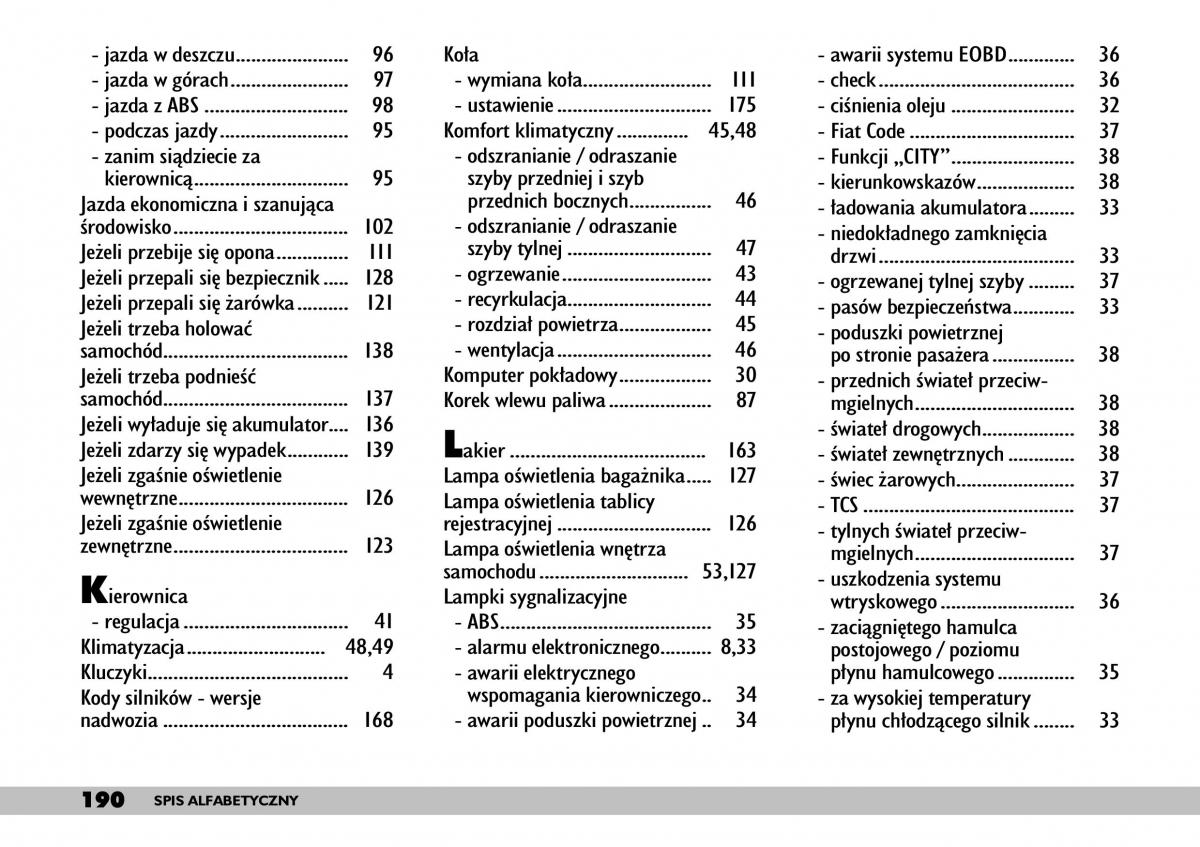 Fiat Punto II 2 instrukcja obslugi / page 194