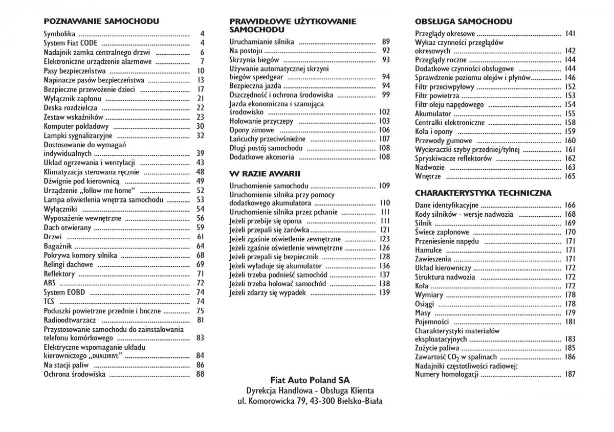 manual  Fiat Punto II 2 instrukcja / page 2