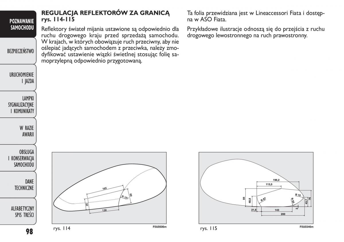 Fiat Punto III 3 instrukcja obslugi / page 100