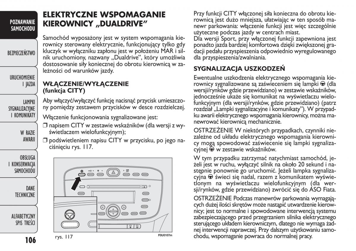 Fiat Punto III 3 instrukcja obslugi / page 108