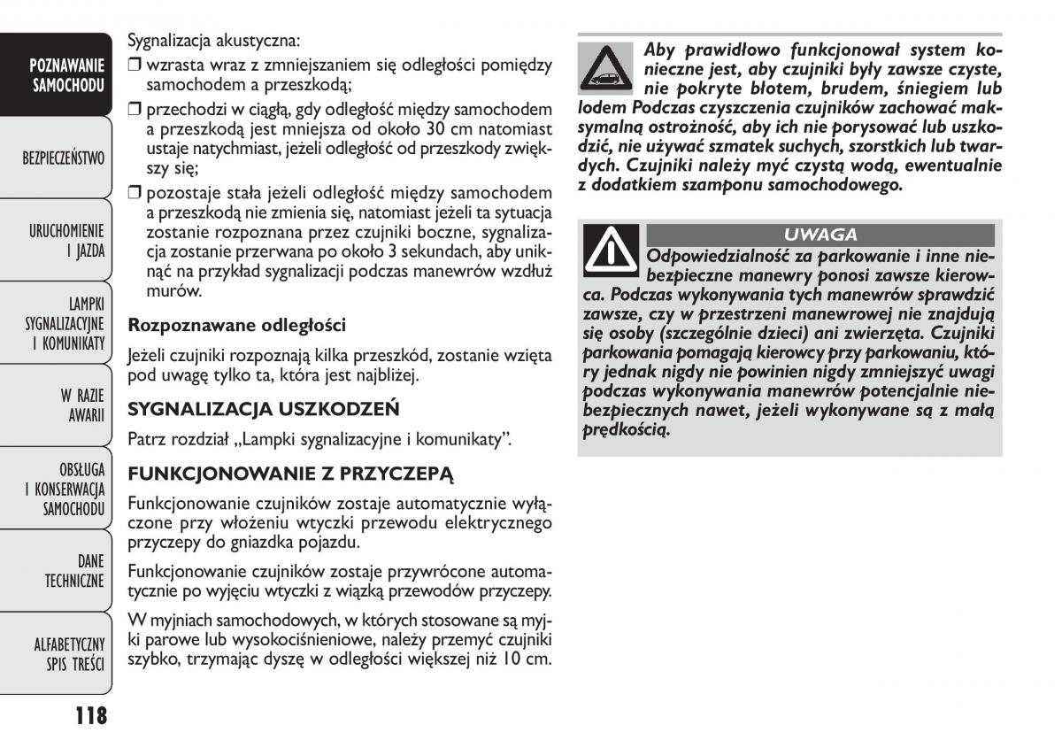 Fiat Punto III 3 instrukcja obslugi / page 120