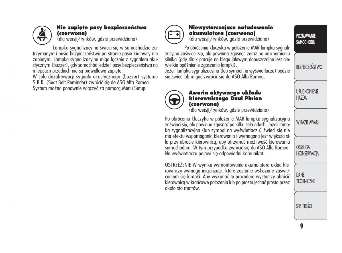 manual  Alfa Romeo Giulietta instrukcja / page 13