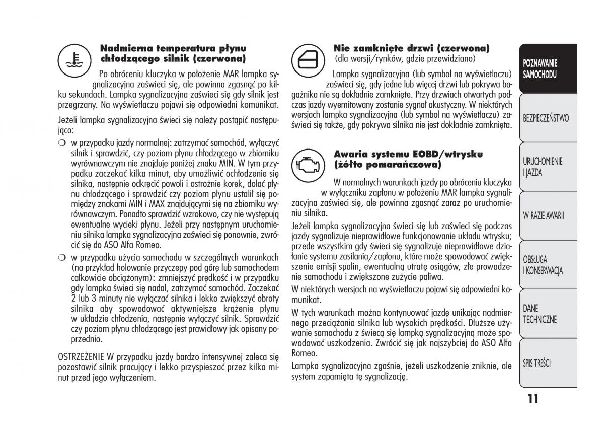 manual Alfa Romeo Giulietta Alfa Romeo Giulietta instrukcja / page 15