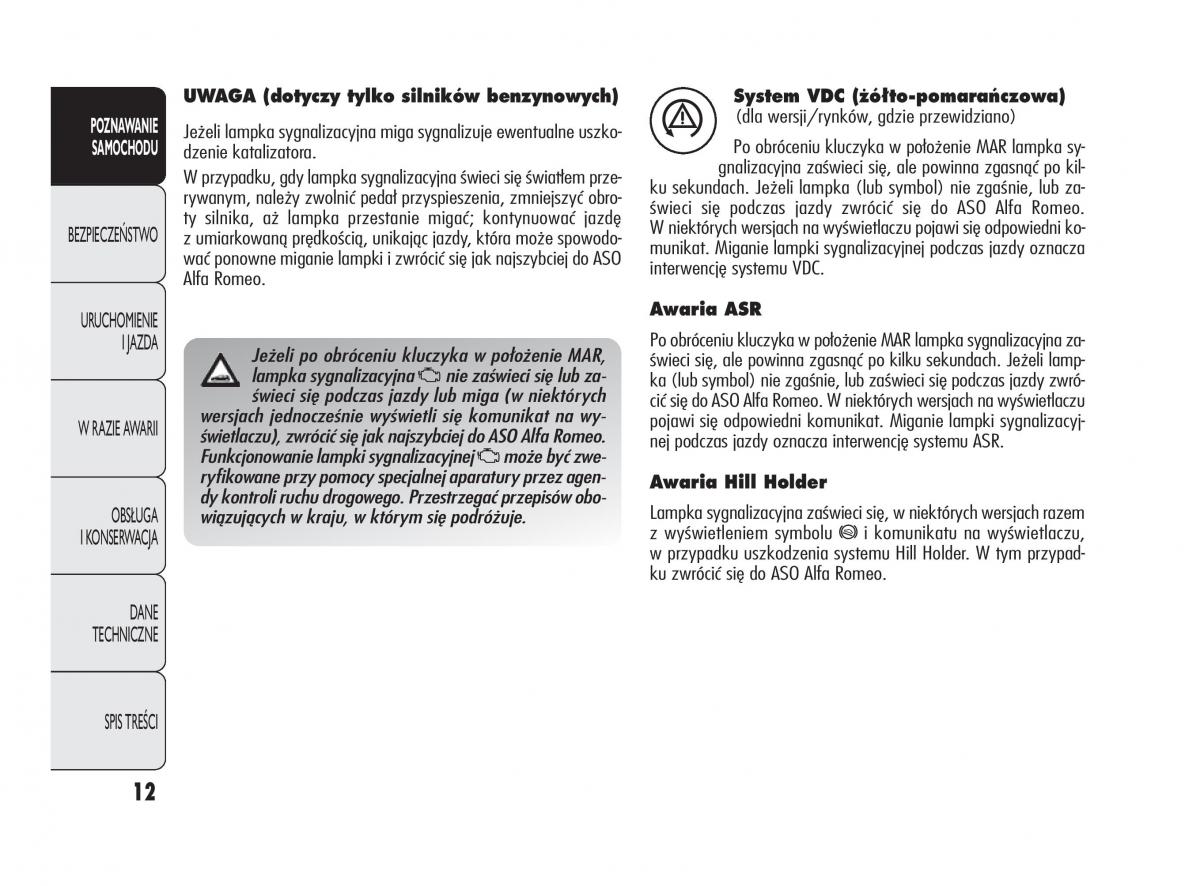 Alfa Romeo Giulietta instrukcja obslugi / page 16