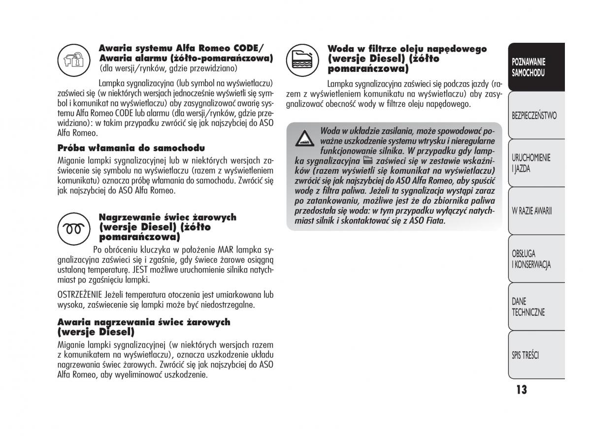 Alfa Romeo Giulietta instrukcja obslugi / page 17
