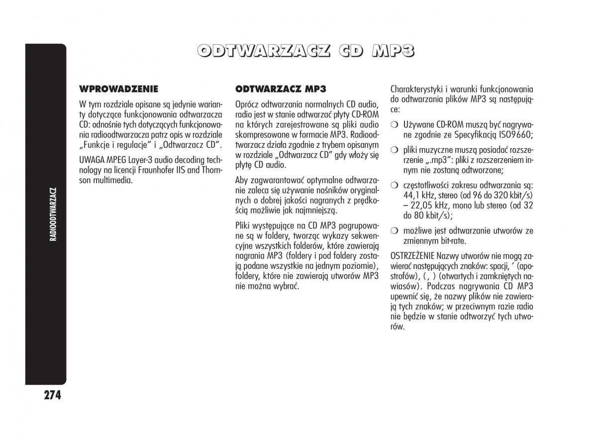 Alfa Romeo Giulietta instrukcja obslugi / page 278