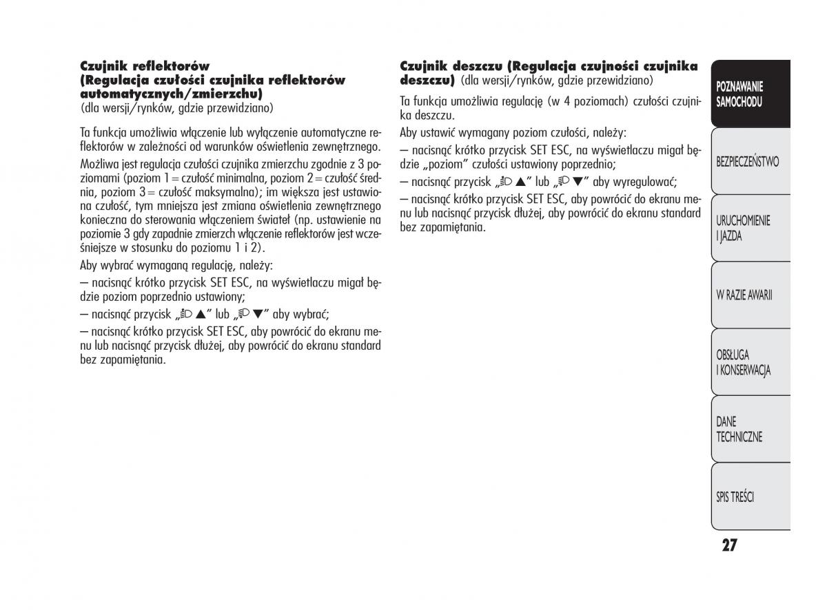 Alfa Romeo Giulietta instrukcja obslugi / page 31