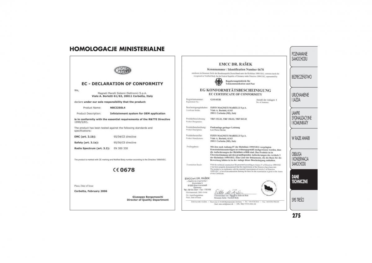 manual  Fiat Ducato III 3 instrukcja / page 279