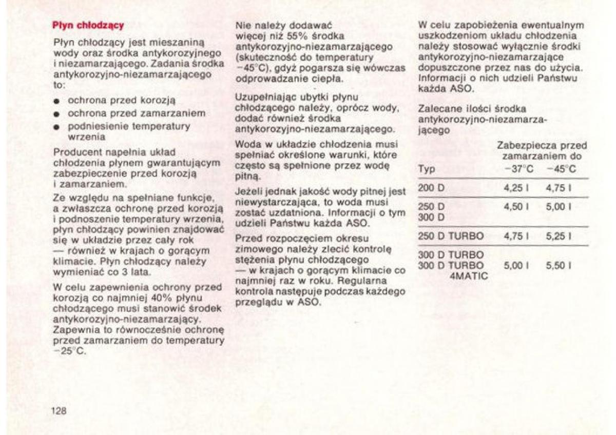 Mercedes Benz E W124 instrukcja obslugi / page 127
