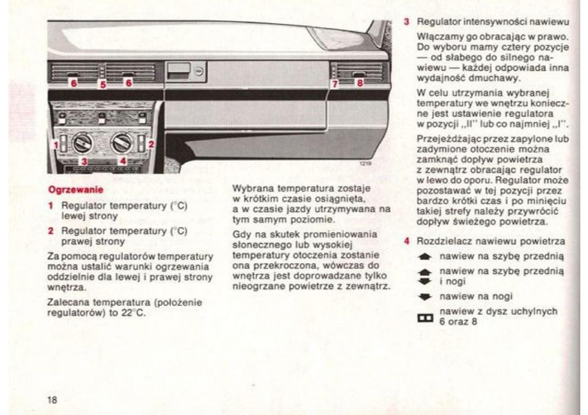 Mercedes Benz E W124 instrukcja obslugi / page 19