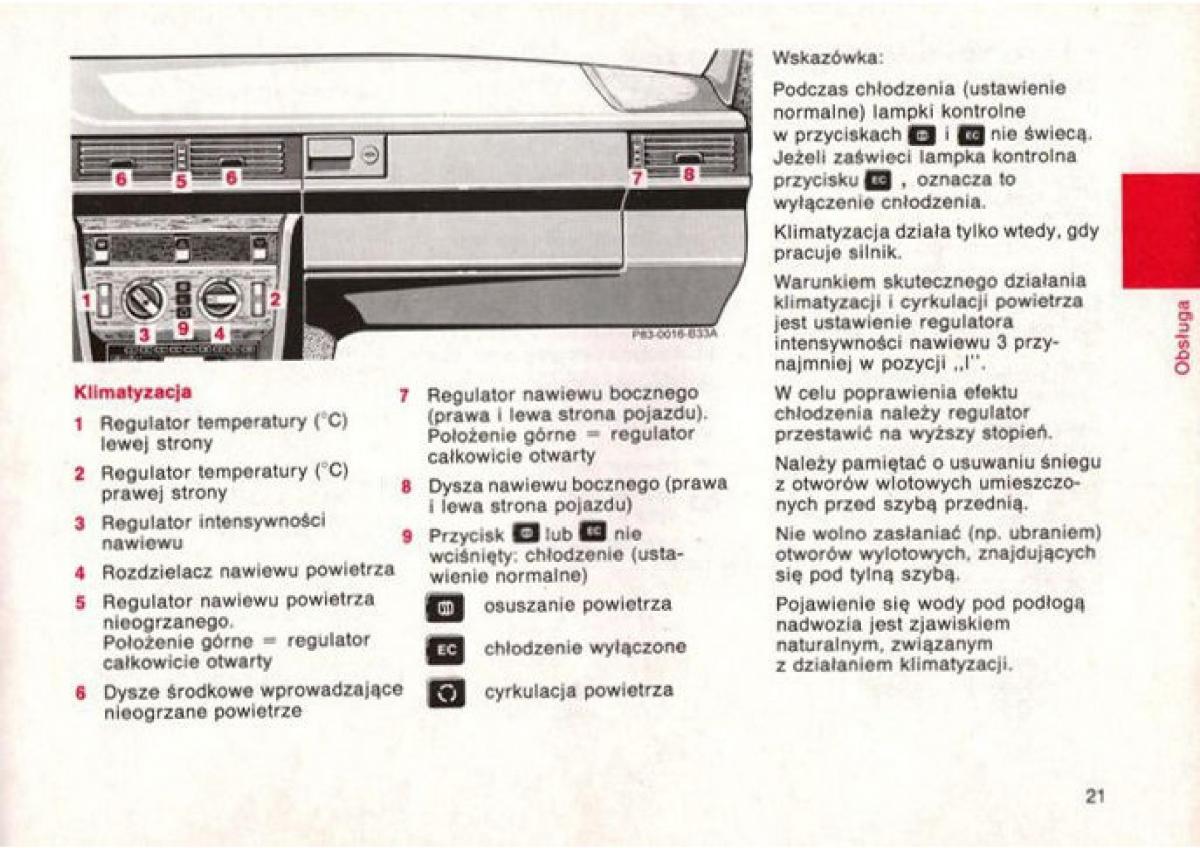 Mercedes Benz E W124 instrukcja obslugi / page 22