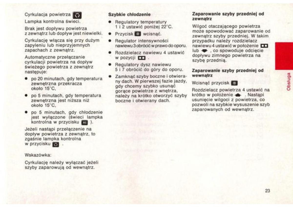 Mercedes Benz E W124 instrukcja obslugi / page 24
