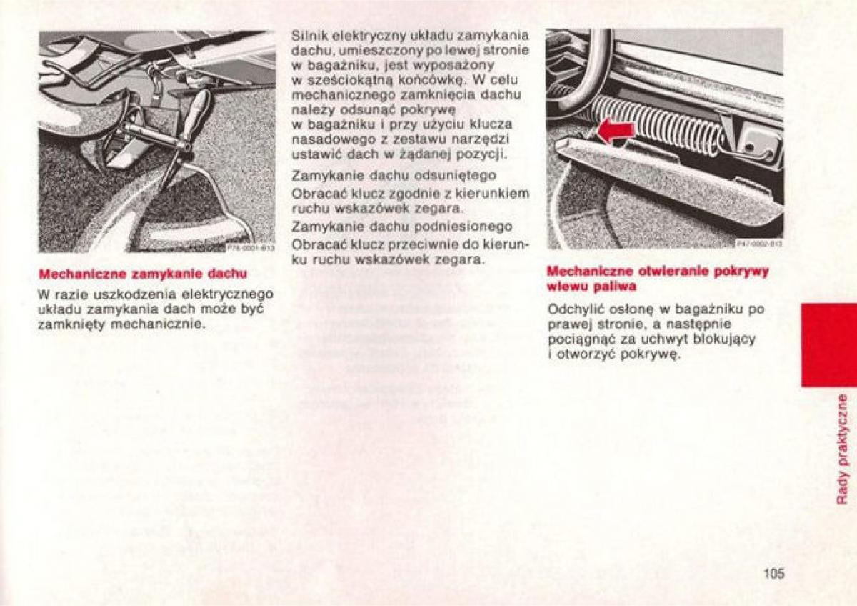 Mercedes Benz E W124 instrukcja obslugi page 105 pdf