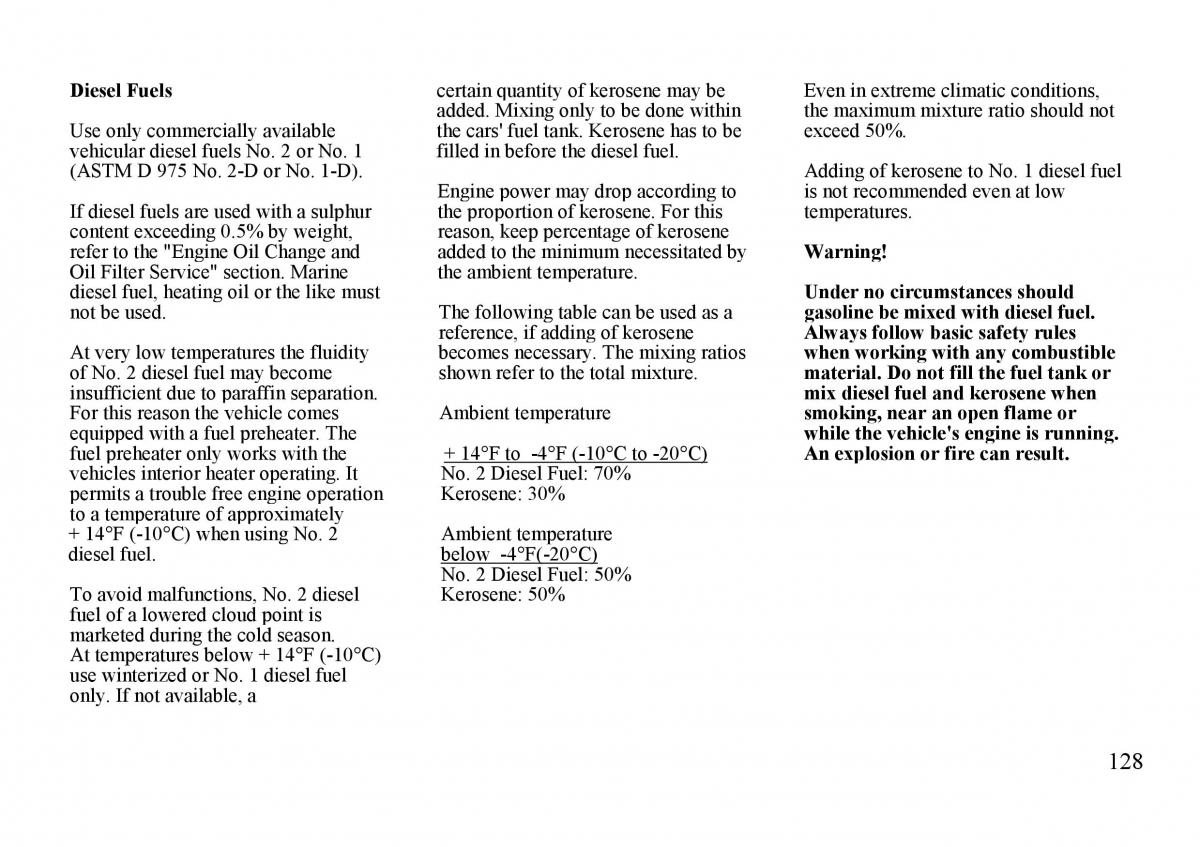 mercedes benz s w140 owners manual / page 128