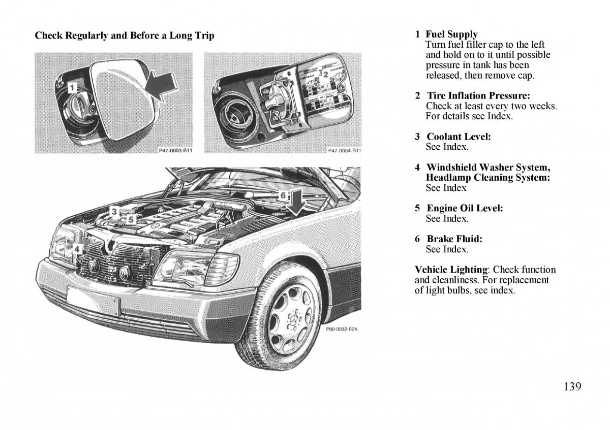 manual  Mercedes Benz S W140 owners manual / page 139