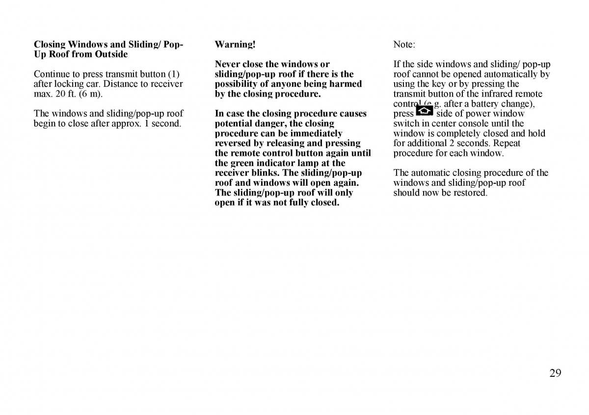 Mercedes Benz S W140 owners manual / page 29