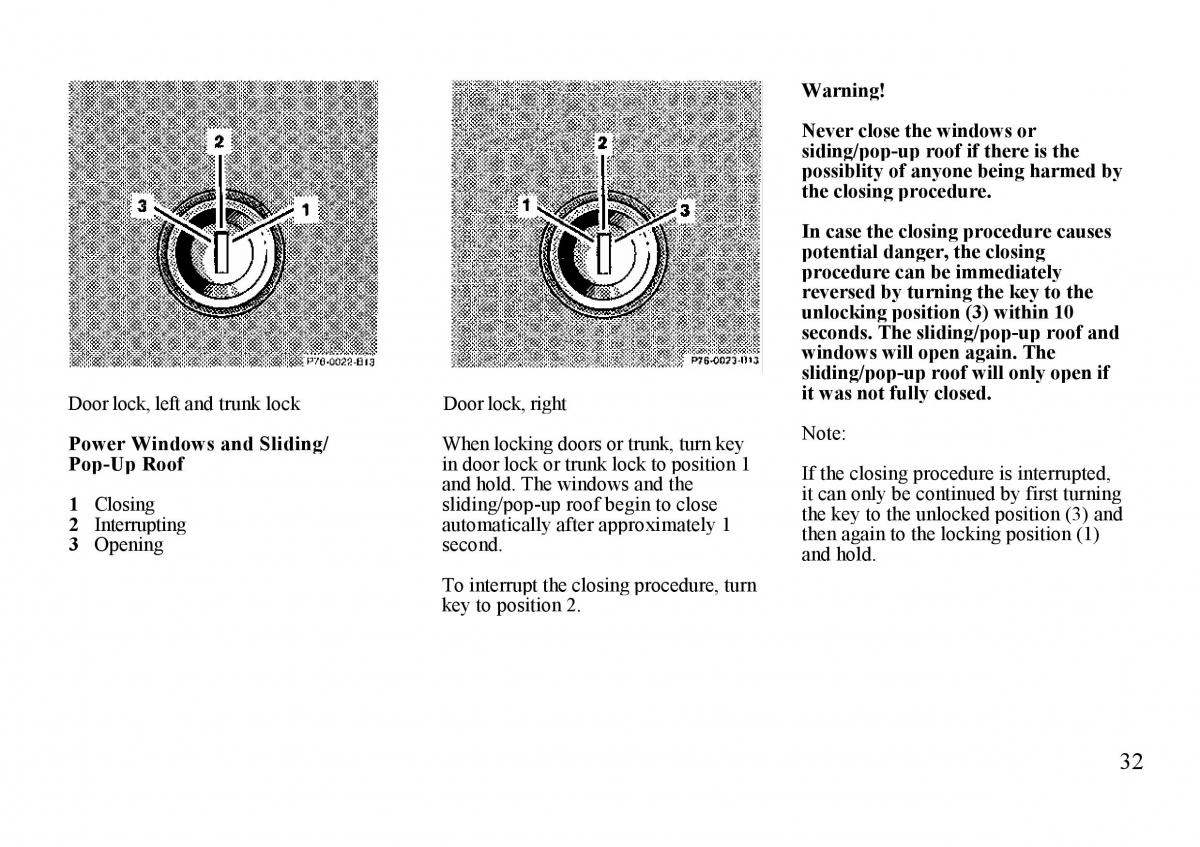 Mercedes Benz S W140 owners manual / page 32